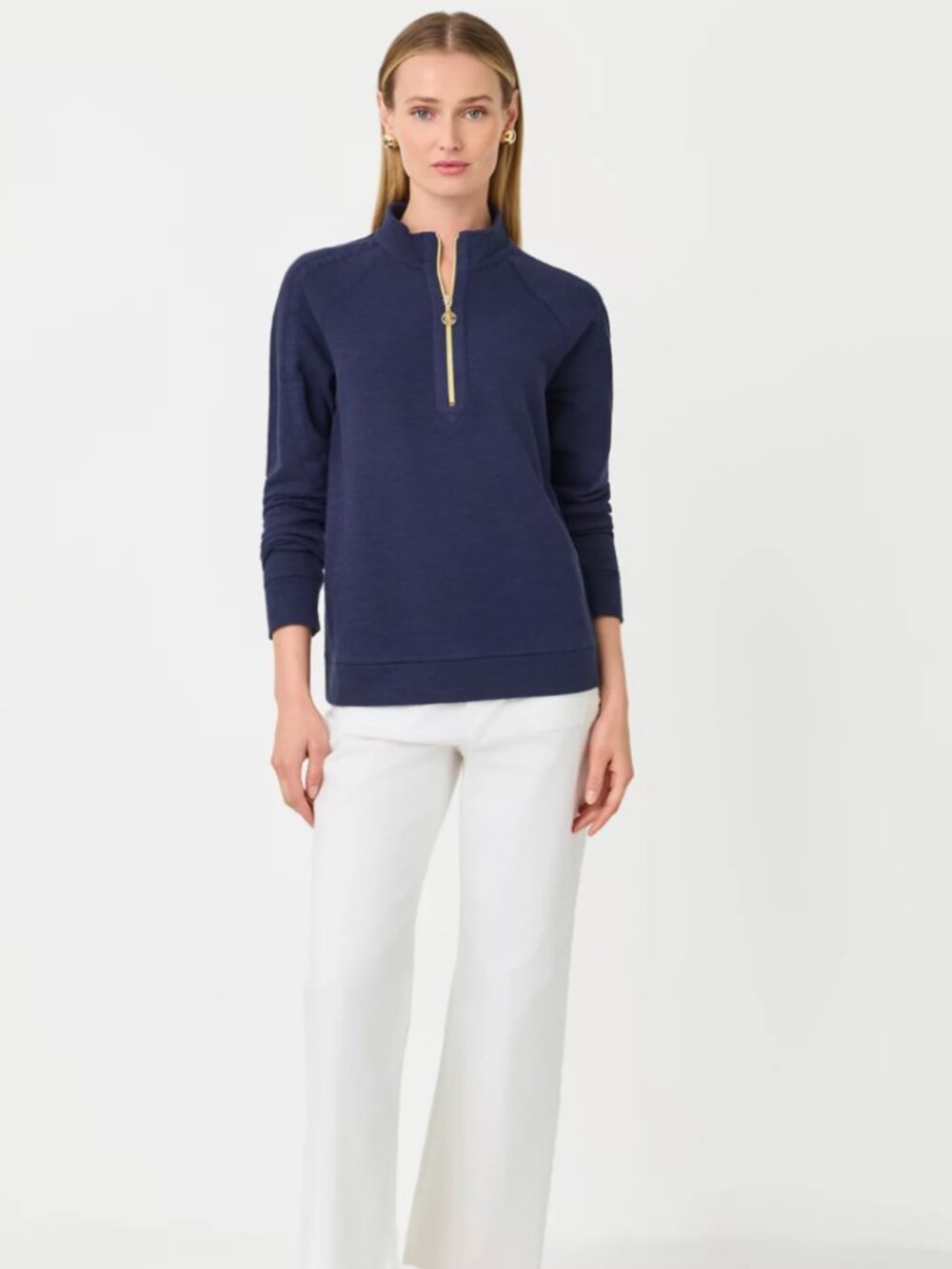 Lilly Pulitzer Luxletics Women's Navy Blue Half Zip Pullover Size XL
